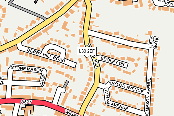 L39 2EF map - OS OpenMap – Local (Ordnance Survey)