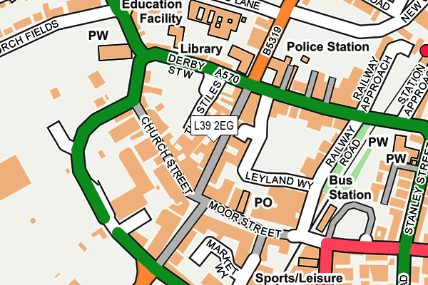 L39 2EG map - OS OpenMap – Local (Ordnance Survey)