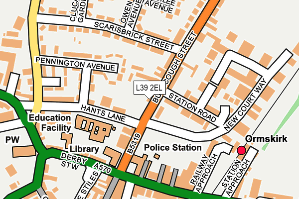 L39 2EL map - OS OpenMap – Local (Ordnance Survey)