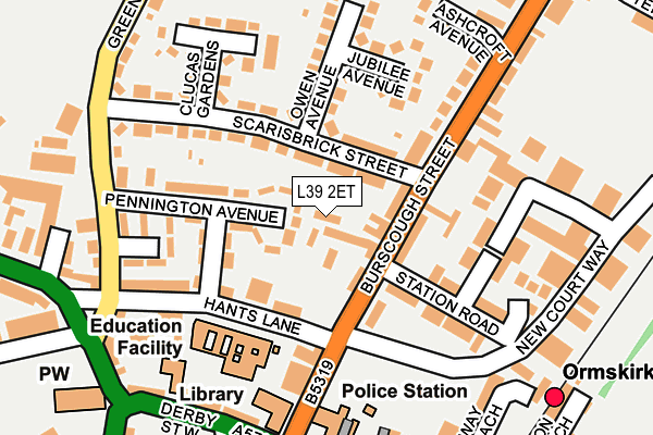 L39 2ET map - OS OpenMap – Local (Ordnance Survey)