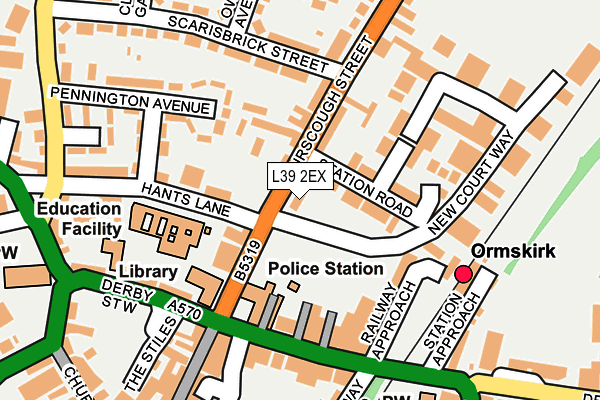 L39 2EX map - OS OpenMap – Local (Ordnance Survey)