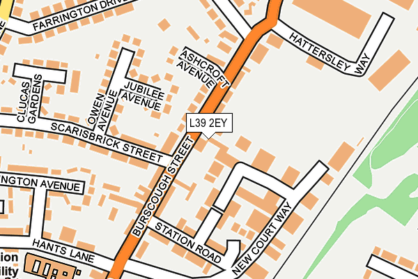 L39 2EY map - OS OpenMap – Local (Ordnance Survey)