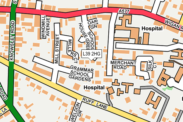L39 2HG map - OS OpenMap – Local (Ordnance Survey)