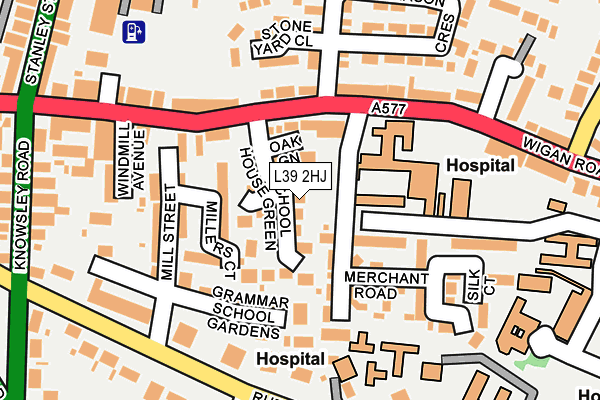 L39 2HJ map - OS OpenMap – Local (Ordnance Survey)