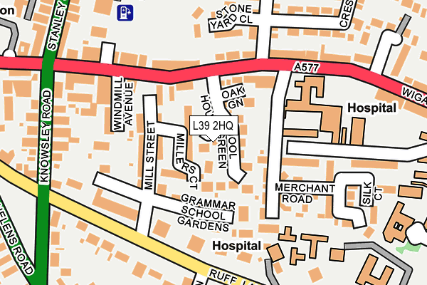 L39 2HQ map - OS OpenMap – Local (Ordnance Survey)