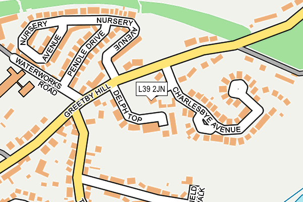 L39 2JN map - OS OpenMap – Local (Ordnance Survey)