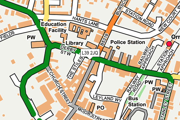 L39 2JQ map - OS OpenMap – Local (Ordnance Survey)