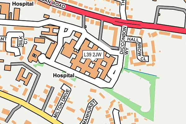 L39 2JW map - OS OpenMap – Local (Ordnance Survey)