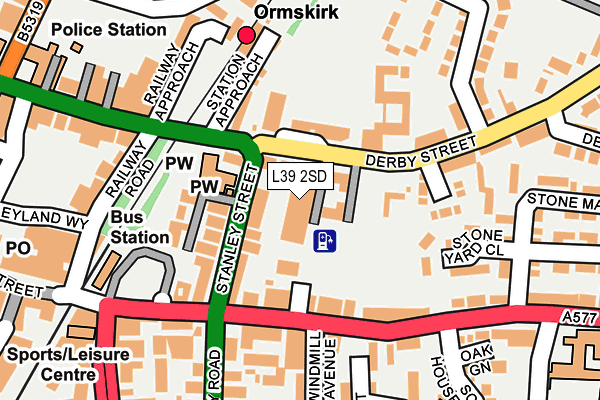 L39 2SD map - OS OpenMap – Local (Ordnance Survey)