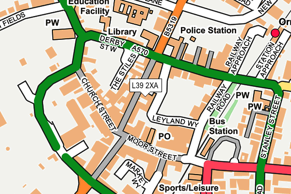 L39 2XA map - OS OpenMap – Local (Ordnance Survey)