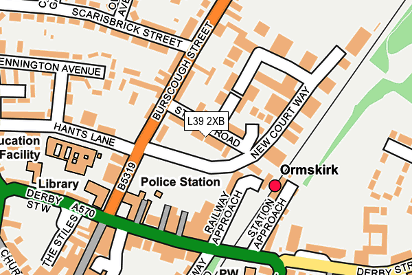 L39 2XB map - OS OpenMap – Local (Ordnance Survey)