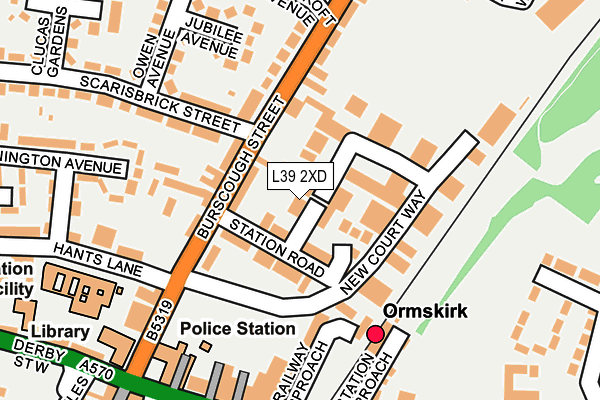 L39 2XD map - OS OpenMap – Local (Ordnance Survey)