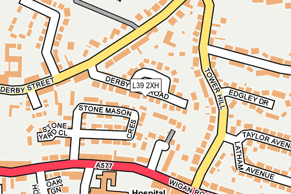 L39 2XH map - OS OpenMap – Local (Ordnance Survey)
