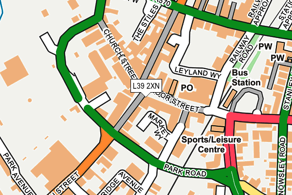L39 2XN map - OS OpenMap – Local (Ordnance Survey)