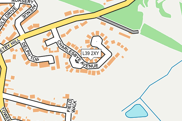 L39 2XY map - OS OpenMap – Local (Ordnance Survey)