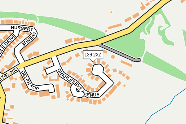 L39 2XZ map - OS OpenMap – Local (Ordnance Survey)