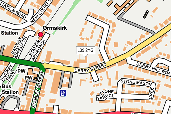 L39 2YG map - OS OpenMap – Local (Ordnance Survey)