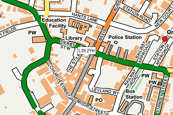 L39 2YH map - OS OpenMap – Local (Ordnance Survey)