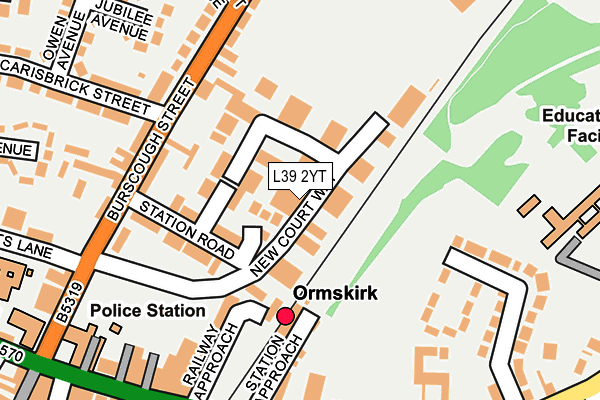 L39 2YT map - OS OpenMap – Local (Ordnance Survey)