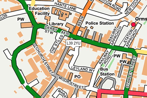 L39 2YU map - OS OpenMap – Local (Ordnance Survey)