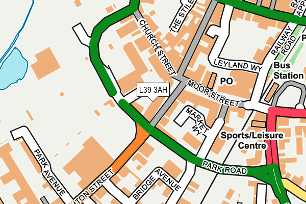 L39 3AH map - OS OpenMap – Local (Ordnance Survey)