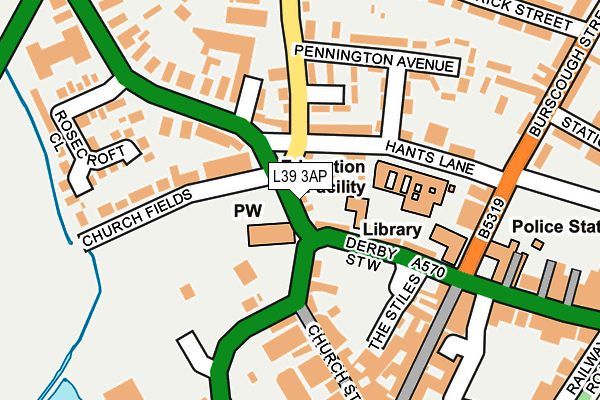 L39 3AP map - OS OpenMap – Local (Ordnance Survey)