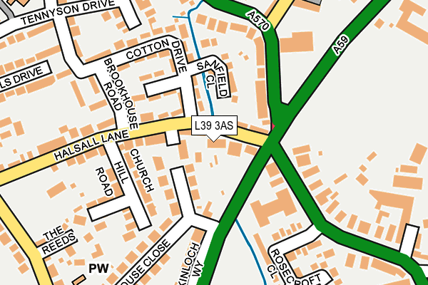 L39 3AS map - OS OpenMap – Local (Ordnance Survey)