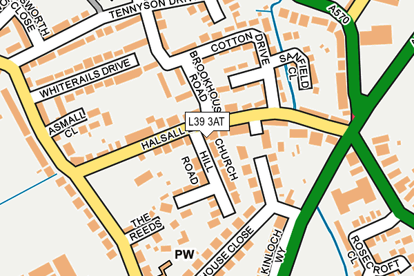 L39 3AT map - OS OpenMap – Local (Ordnance Survey)