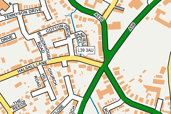 L39 3AU map - OS OpenMap – Local (Ordnance Survey)