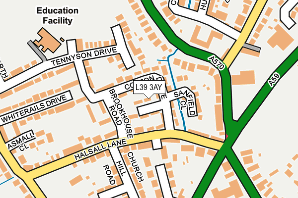 L39 3AY map - OS OpenMap – Local (Ordnance Survey)