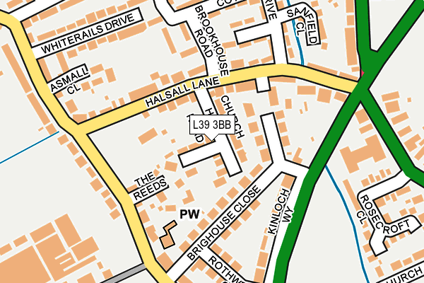L39 3BB map - OS OpenMap – Local (Ordnance Survey)