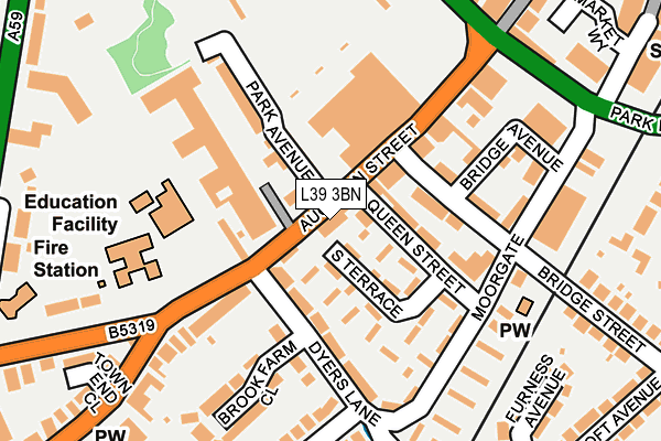 L39 3BN map - OS OpenMap – Local (Ordnance Survey)