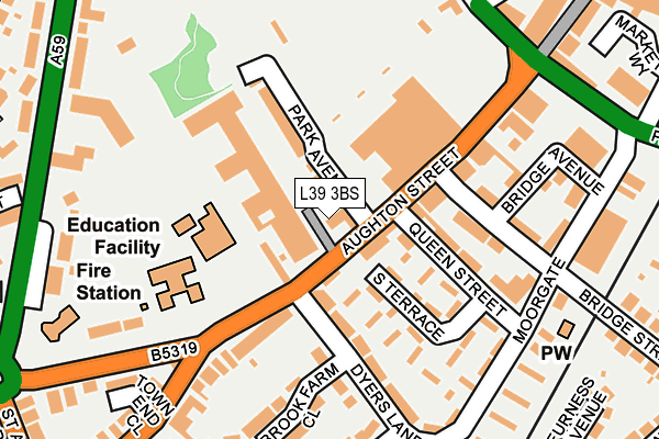 L39 3BS map - OS OpenMap – Local (Ordnance Survey)