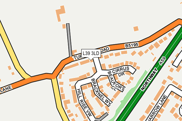 L39 3LD map - OS OpenMap – Local (Ordnance Survey)