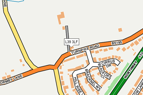 L39 3LF map - OS OpenMap – Local (Ordnance Survey)