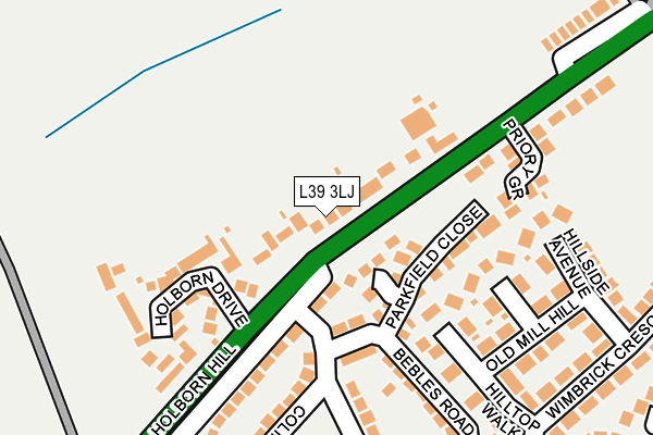 L39 3LJ map - OS OpenMap – Local (Ordnance Survey)