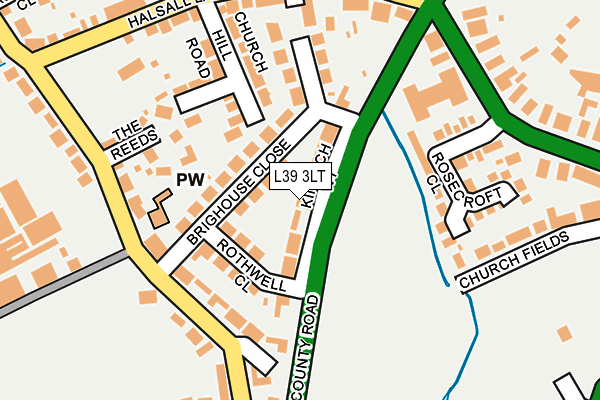 L39 3LT map - OS OpenMap – Local (Ordnance Survey)