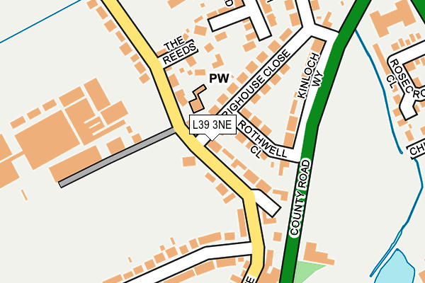 L39 3NE map - OS OpenMap – Local (Ordnance Survey)