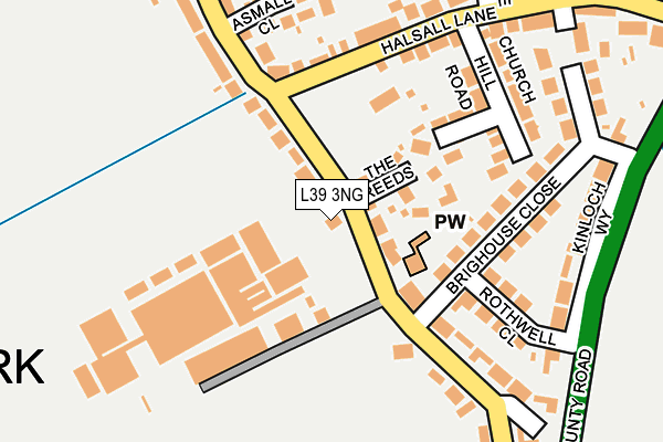L39 3NG map - OS OpenMap – Local (Ordnance Survey)