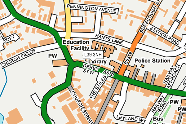 L39 3NH map - OS OpenMap – Local (Ordnance Survey)