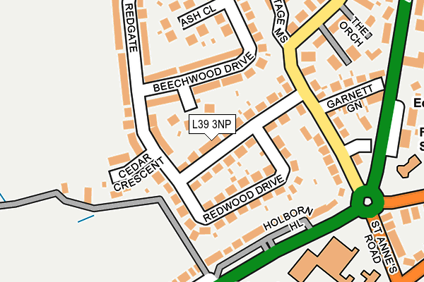 L39 3NP map - OS OpenMap – Local (Ordnance Survey)