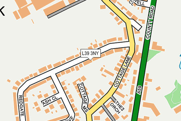 L39 3NY map - OS OpenMap – Local (Ordnance Survey)