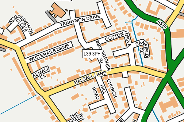 L39 3PH map - OS OpenMap – Local (Ordnance Survey)