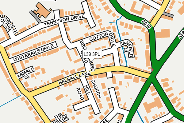 L39 3PU map - OS OpenMap – Local (Ordnance Survey)