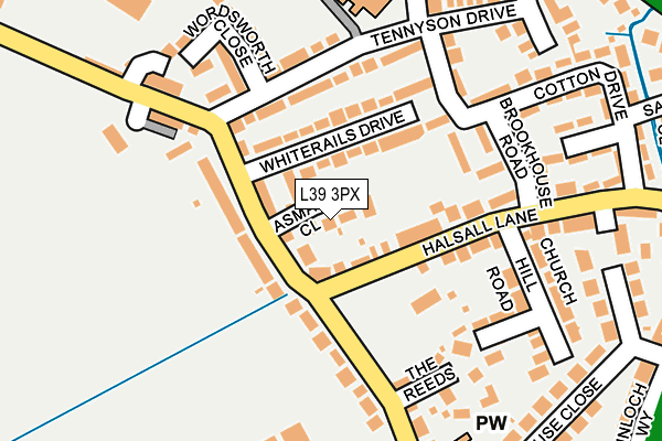 L39 3PX map - OS OpenMap – Local (Ordnance Survey)