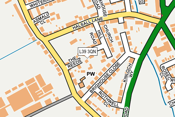 L39 3QN map - OS OpenMap – Local (Ordnance Survey)