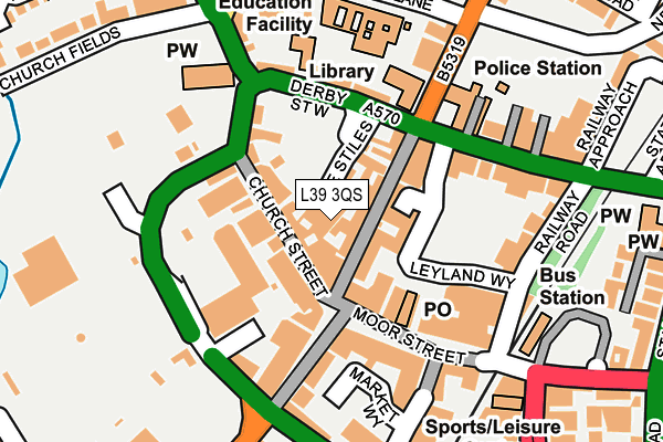 L39 3QS map - OS OpenMap – Local (Ordnance Survey)