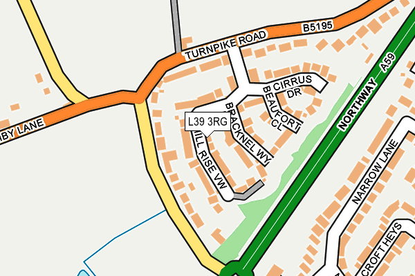 L39 3RG map - OS OpenMap – Local (Ordnance Survey)