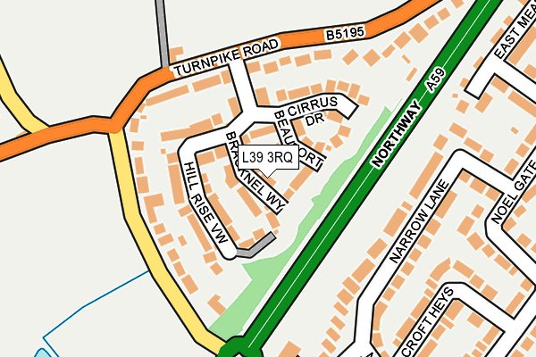 L39 3RQ map - OS OpenMap – Local (Ordnance Survey)