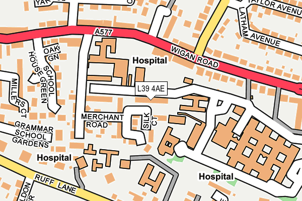 L39 4AE map - OS OpenMap – Local (Ordnance Survey)